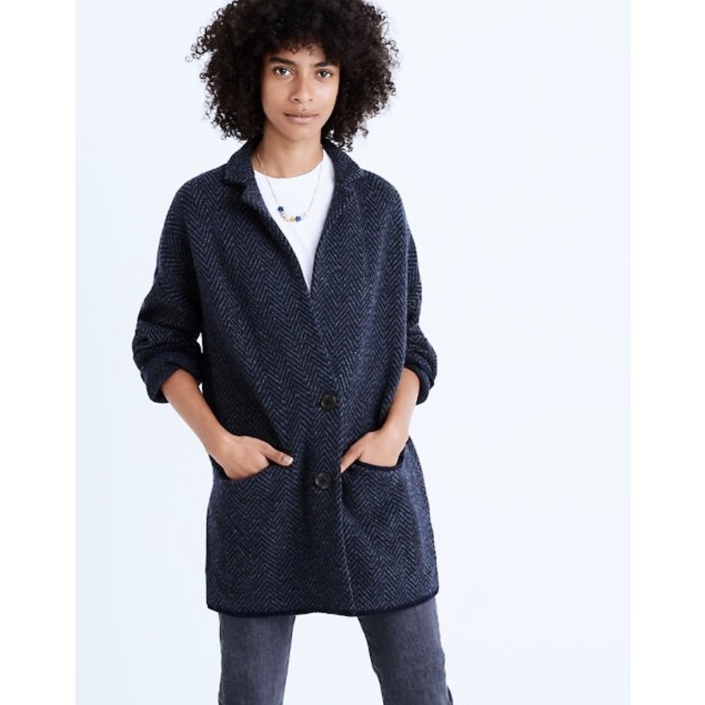 NWT Madewell Herringbone Blazer Sweater Jacket